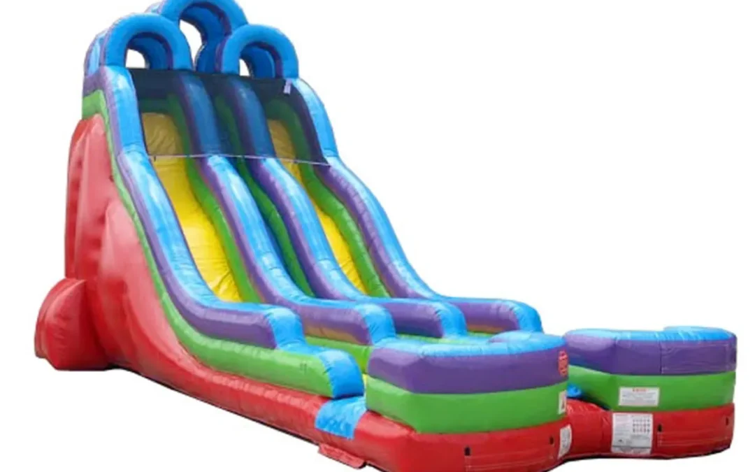 24 ft Rainbow Dual lane waterslide