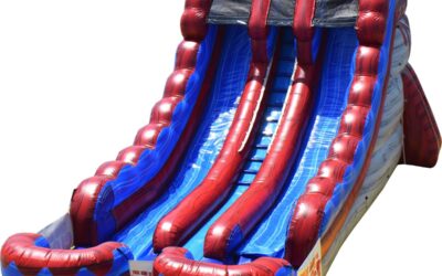 18 Ft Dual Lane fire Waterslide