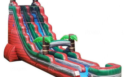 22 ft Tropical Fire Waterslide